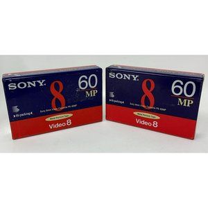 2 Sony‎ Japan Limited Blank Video 8 HG Tapes MP60